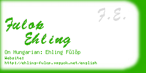 fulop ehling business card
